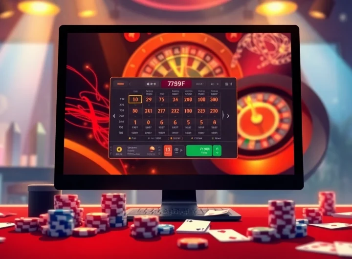 Experience the thrill of online gaming as you log in to đăng nhập 789F, surrounded by dynamic casino visuals.