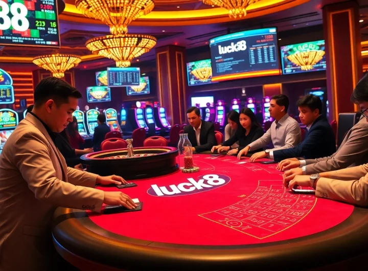 Experience thrilling gameplay at Luck8 casino with exciting poker action and vibrant roulette wheels.