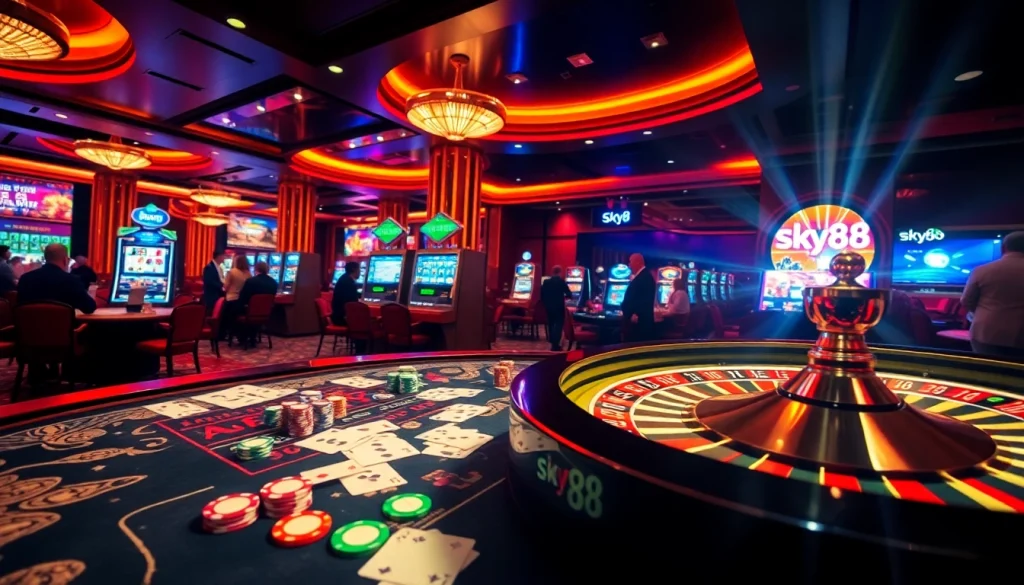 Experience the thrill of winning at sky88 casino with dynamic gaming action.