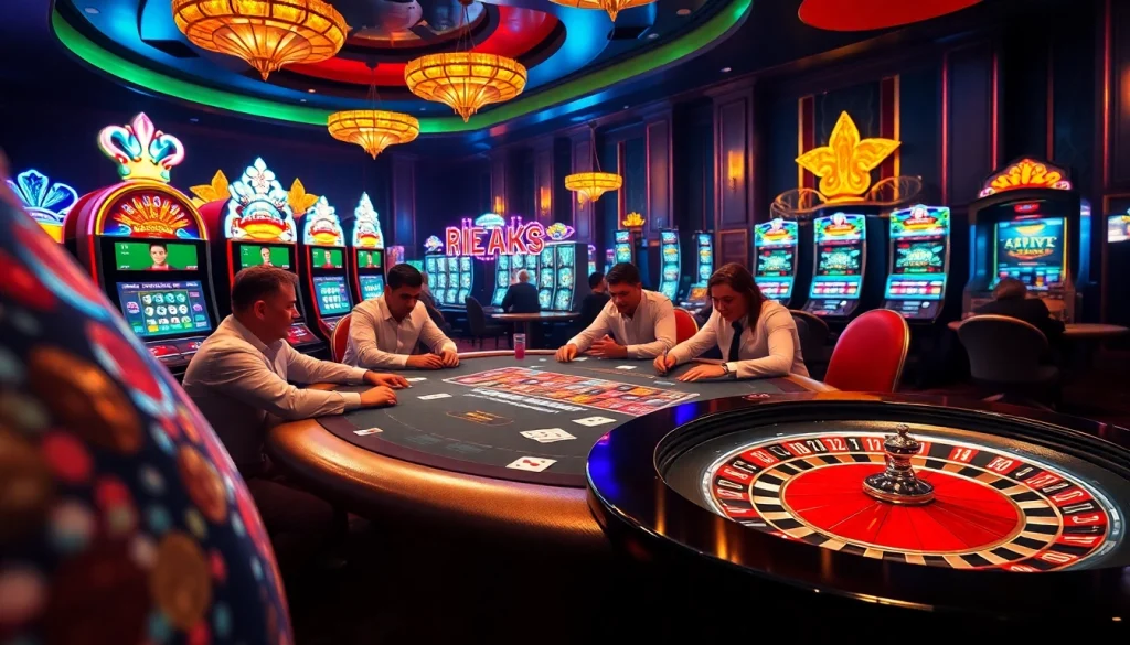 Experience the thrill of high-stakes gaming at https://okkingok.net/ with poker chips, cards, and a roulette wheel.