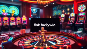 Spin the roulette wheel and win at link luckywin in a luxurious casino setting.