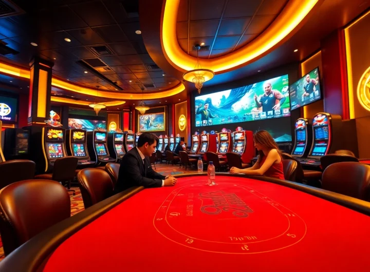 Experience the thrills of online gaming at winvn88.live in a vibrant casino setting.