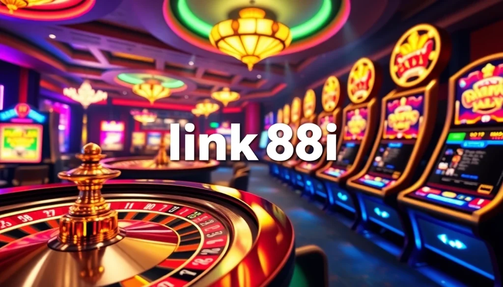Engage with thrilling betting action at link 88i casino, featuring vibrant gaming elements and excitement.
