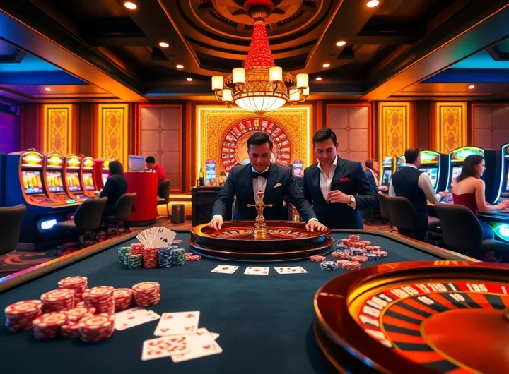 Experience exclusive gaming action with 6L777 VIP at a luxurious casino setting.