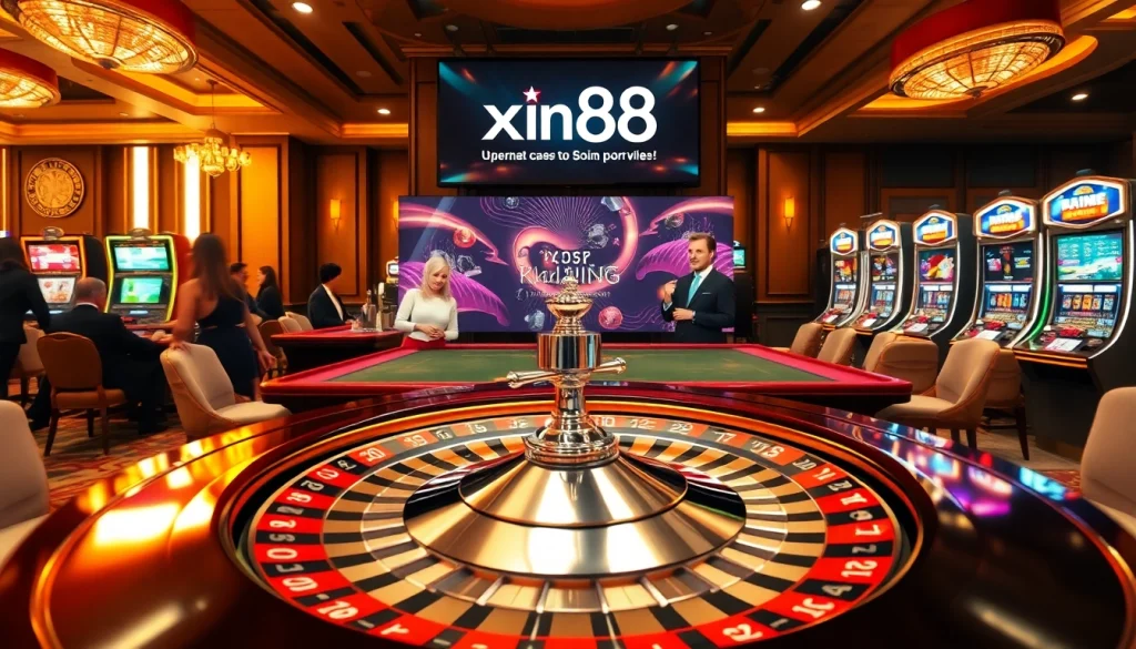 Experience the excitement of xin88 with vibrant casino tables and high-stakes poker games.