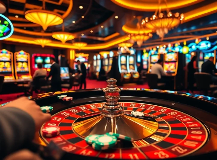 Experience high-stakes excitement with ww88 at a vibrant casino table filled with cards and chips.