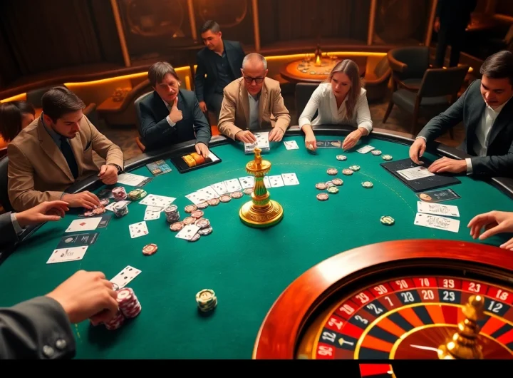Gambler enjoying high-stakes poker action at MM88's luxurious casino table.