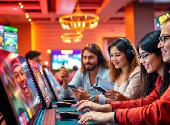 Engaging online gambling experience at 98winwin.live with diverse players enjoying various games.