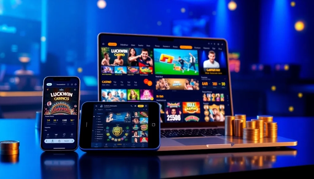 Luckywin.name modern gaming interface showcasing vibrant casino and sports betting options.