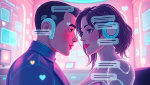 NSFW AI chat interface with customizable avatar and interactive elements