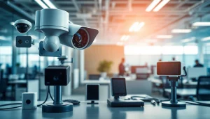 Showcasing types of perimeter detection systems in a professional security environment.