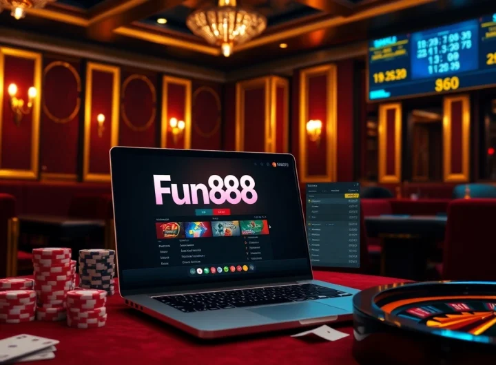 Experience thrilling gameplay on Fun88 as players enjoy online casino games in a luxurious setting.