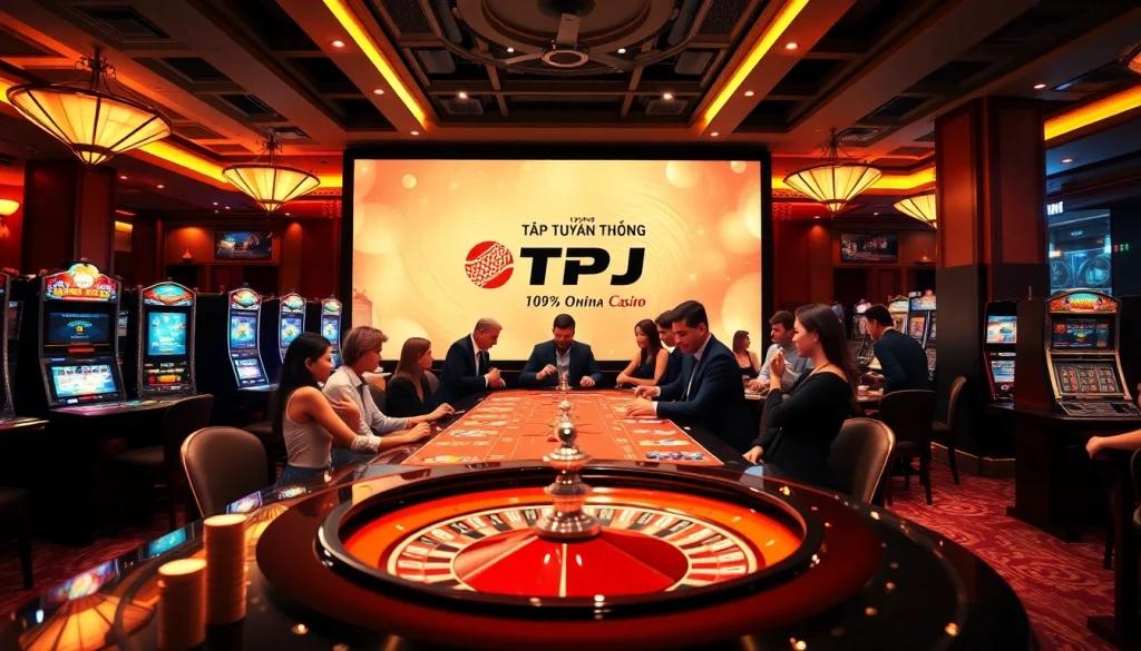Tập đoàn truyền thông TPJ enhances a vibrant casino atmosphere with modern gaming and immersive experiences.
