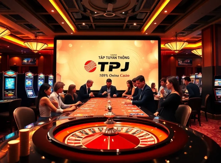 Tập đoàn truyền thông TPJ enhances a vibrant casino atmosphere with modern gaming and immersive experiences.