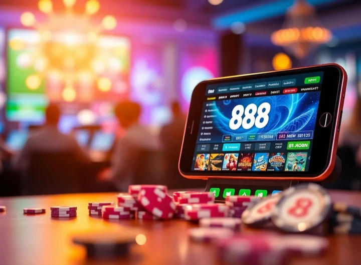 Explore the engaging interface of 888b.bet showcasing dynamic sports betting and casino games.