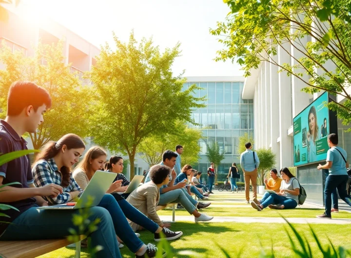 Students engaged in collaborative learning at Nişantaşı University, showcasing vibrant campus life and study opportunities.