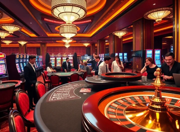 Engaging scene at https://ph33.info showcasing thrilling casino tables and vibrant slot machines.