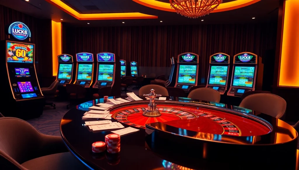 Engaging gamblers at https://luck8v.us.com/ with vibrant casino visuals and excitement.