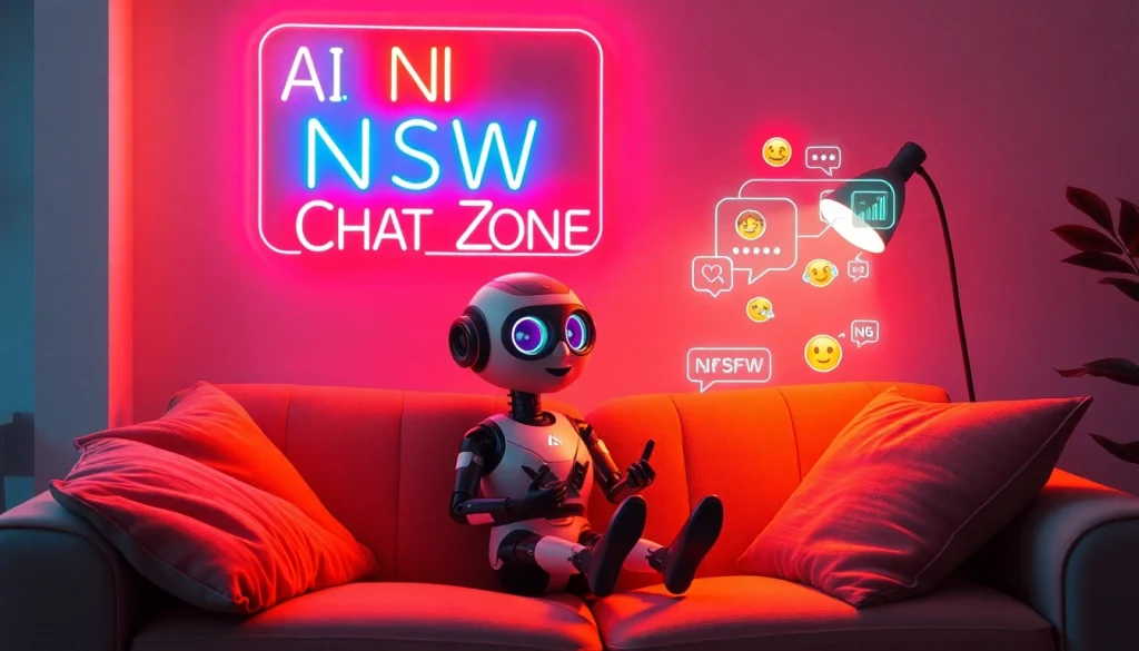 A lively interaction in an AI NSFW chat zone, showcasing a playful AI character engaged with a user.