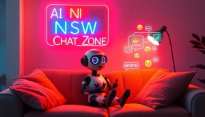 A lively interaction in an AI NSFW chat zone, showcasing a playful AI character engaged with a user.