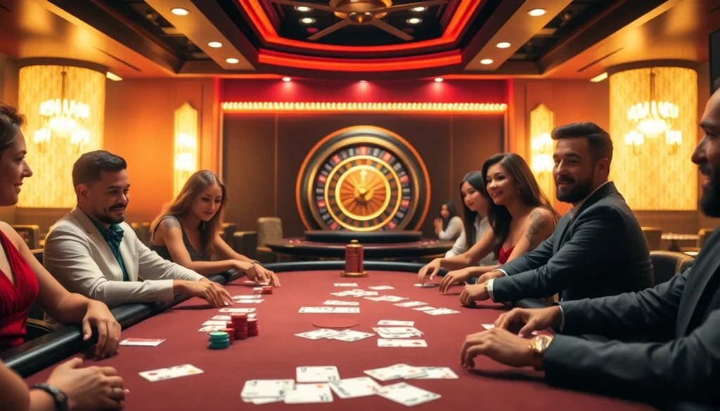 Experience the thrill of poker at 789club, featuring vibrant gaming tables and colorful chips.