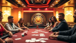 Experience the thrill of poker at 789club, featuring vibrant gaming tables and colorful chips.